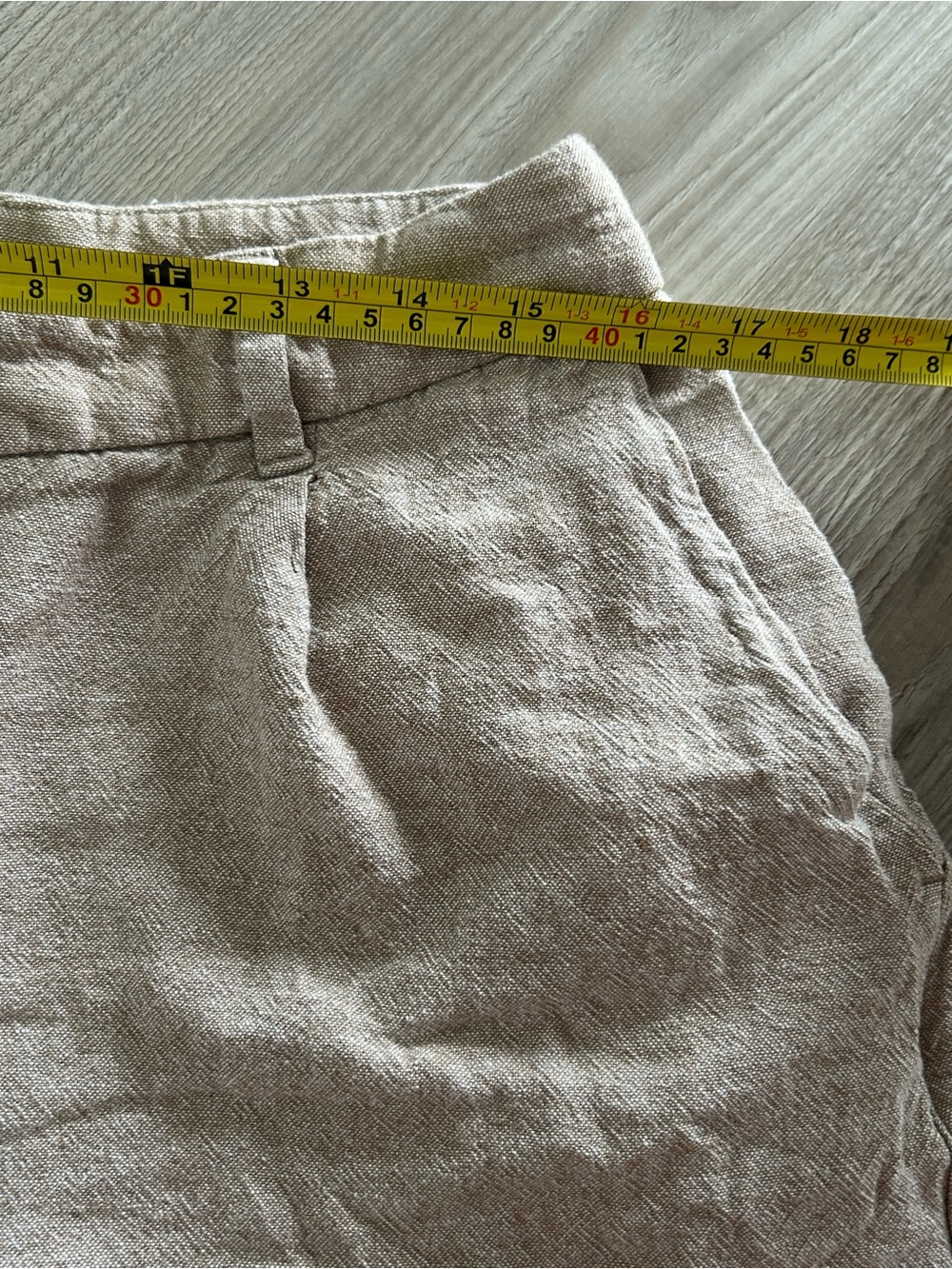 2 for 10$ ☀️ High waisted linen blend shorts sz L - Picture 7 of 12